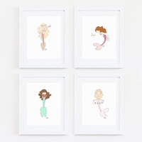 Mermaid Gaze Print (Color Options) - Thumbnail 4