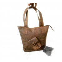 Women New Handmade Natural Tan Pure Goat Leather Vintage Messenger Bag Purse. - Thumbnail 1