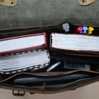 10" Leather bag Handmade Office bag Hand bag leather Briefcase College bag School bag Camera Bag Messenger Bag shoulder bag Camera Bag - Thumbnail 2