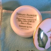 100% Authentic Tiffany & Co Hand Painted Porcelain Trinket  - Thumbnail 1