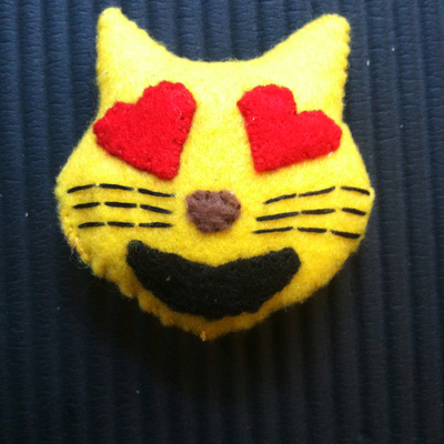 'the heart cat emoji' custom catnip toy!