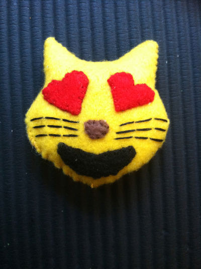 'The Heart Cat Emoji' custom catnip toy!