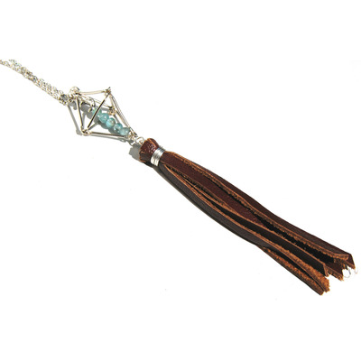Caged Crescent Tassel