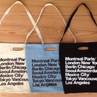 AMERICAN APPAREL CANVAS LETTERS PRINTED DENIM BAG - Thumbnail 1