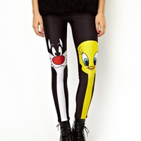 STREET FASHION CUTE CARTOON FIGURED LEGGINGS SM15XDD06 - Thumbnail 2