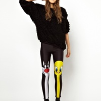 STREET FASHION CUTE CARTOON FIGURED LEGGINGS SM15XDD06 - Thumbnail 4
