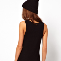 STREET FASHION INK DIGITAL FIGURED TASSEL TANK TOP DRESS SM15QL2 - Thumbnail 3