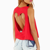 STREET FASHION SWEET HOLLOW HEART BACK TANK TOP SM15SBX13 - Thumbnail 3