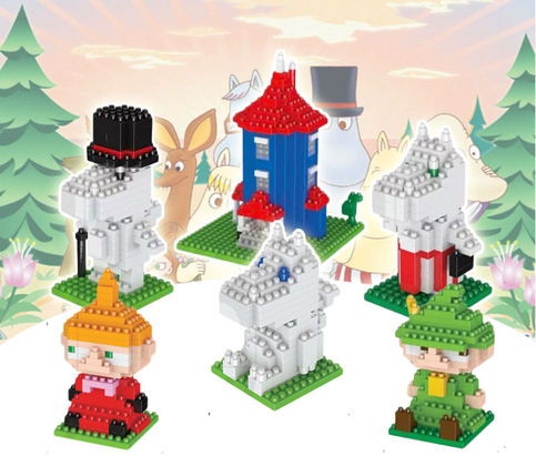 MOOMIN VALLEY 6 Character Micro Block Nano Block Moomin's Family Little My Set