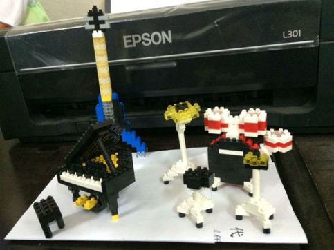 Musical Instruction Series GUITAR PIANO DRUM Set MINI MICRO BLOCK NANO BLOCK