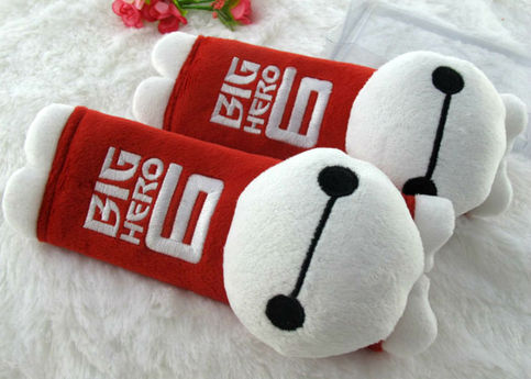 BIG HERO 6 Cartoon Mulitple Use Seat Belt Cover Decoration Set Car Use Baby Cart Use
