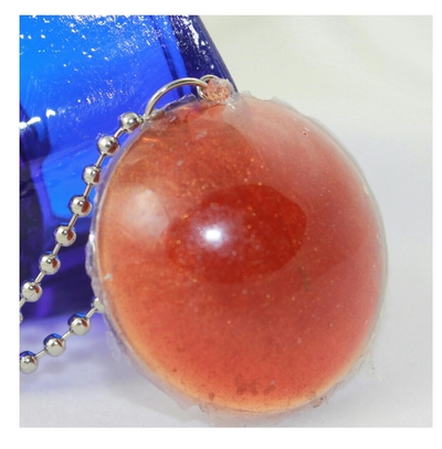 Dot! Tiger Lily Resin Necklace and Silver Chain