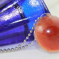 Dot! Tiger Lily Resin Necklace and Silver Chain - Thumbnail 1