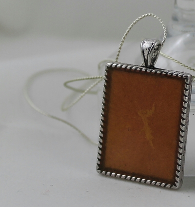 "Picture Perfect" Necklace in Tiger Lily Resin 
