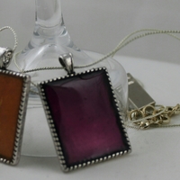 "Picture Perfect" Necklace in Tiger Lily Resin  - Thumbnail 4