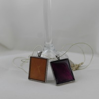 "Picture Perfect" Necklace in Iris Resin  - Thumbnail 4