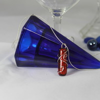 "Poison" Wrapped Column Necklace in Skip-A-Beat Resin  - Thumbnail 2