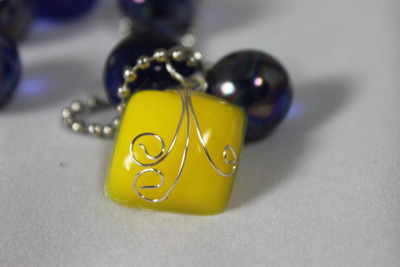 Pillow Top Necklace in Summer Lovin' Resin 