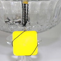 Square Wire Wrapped Necklace in Summer Lovin' Resin  - Thumbnail 3