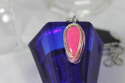 Tear Drop Necklace in Princess Punch Resin 