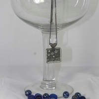 "To The Moon & Back" Square Resin Necklace  - Thumbnail 2