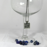 "To The Moon & Back" Square Resin Necklace  - Thumbnail 3