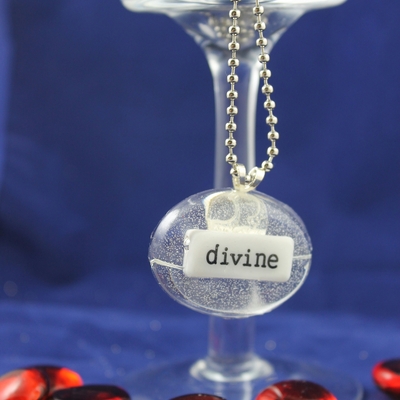 Word play oval necklace - divine