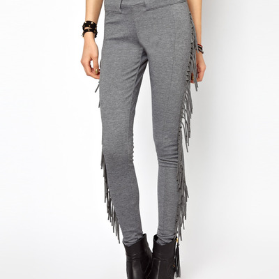 American style high waist tassel legging pants sm15xck04 - Thumbnail 4