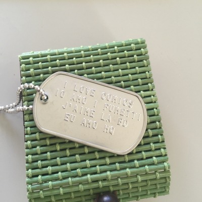 I love comics dog tags