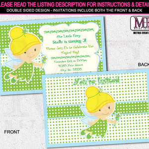 Baby Fairy Party Invitation - Thumbnail 2