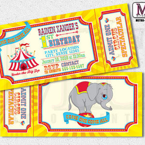 Ticket Invitations for Carnival or Circus Birthday - Thumbnail 3