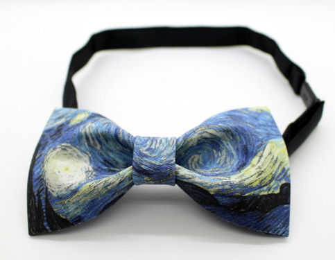Van Gogh's SkySPACE Blue Color Cool Design BOW TIE Nice Gift Good for Causal Party Use