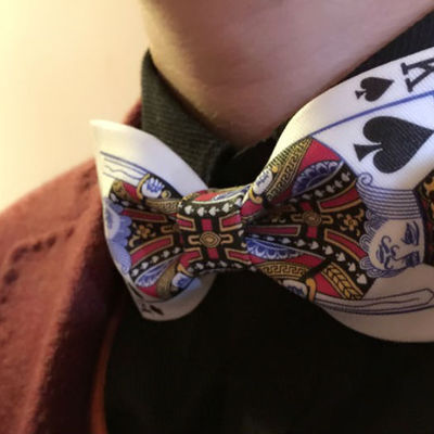 Play card spades king cool design bow tie nice gift good for causal party use