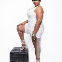 White Fringe Dress (Size 1X) - Thumbnail 1