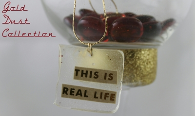 Gold Collection "This Is Real Life" Square Necklace