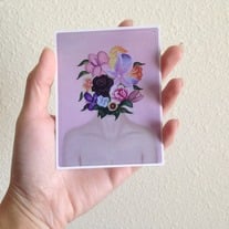 Flowerhead 3"x4" Matte sticker