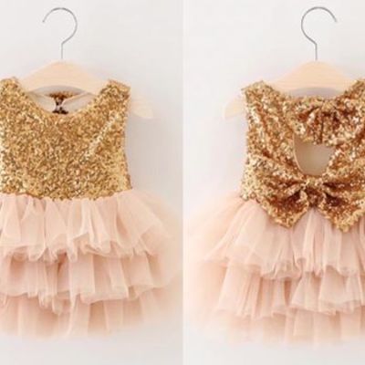 Mya lynn peach sparkle dress