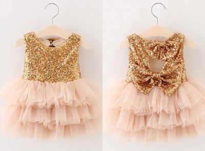 Mya Lynn Peach Sparkle Dress