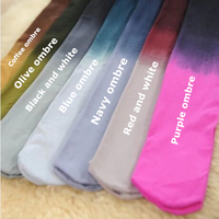 Japanese Harajuku Gradual Change Gradient Color Stockings Tights - Thumbnail 4
