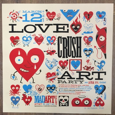 Love crush art party print