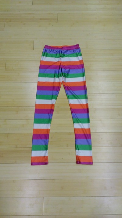 Bright stripe tights
