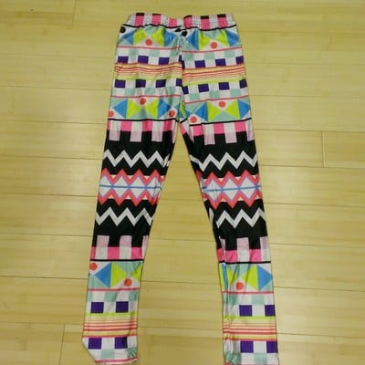 Bright aztec patterned tights