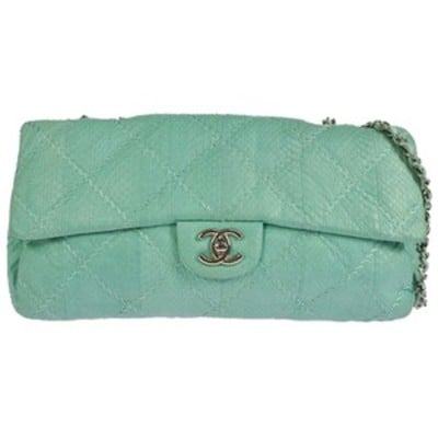 Chanel python quilted shoulder bag