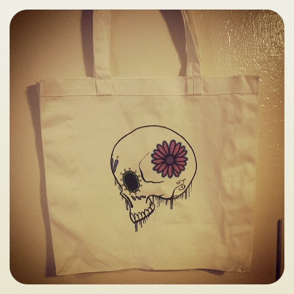 Drip Sugar Skull Tote Bag