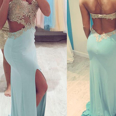 Tight prom dresses,sage sheath/column sweetheart chiffon prom dresses evening dresses 8705