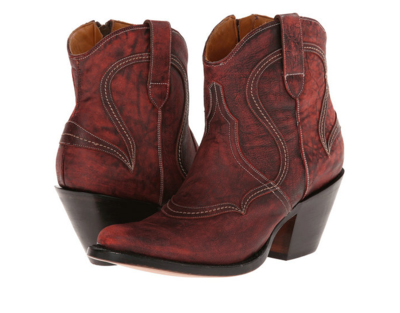 AMERICAN BRAND LUCCHESE WINE RED LEATHER COW BOY BOOTS