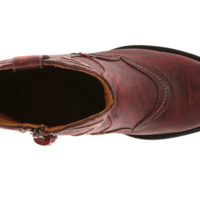 AMERICAN BRAND LUCCHESE WINE RED LEATHER COW BOY BOOTS - Thumbnail 1