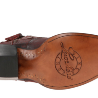 AMERICAN BRAND LUCCHESE WINE RED LEATHER COW BOY BOOTS - Thumbnail 3