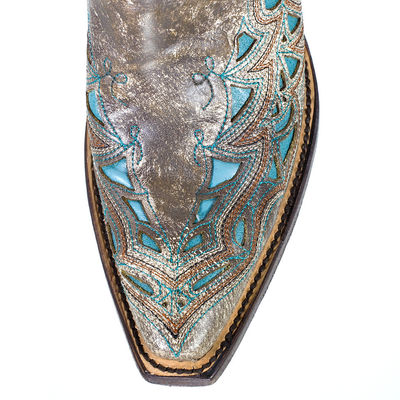 Usa lucchese desert with turquoise inlays leather cow boy boots