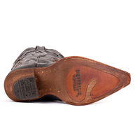 USA CORRAL SINGLE STITCHED WELT RETRO BLACK BOOTS C2108 - Thumbnail 4